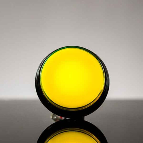 Großer Arcade-Knopf mit LED - 100mm Gelb