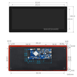 12.3" IPS LCD Touchscreen - 1920x720