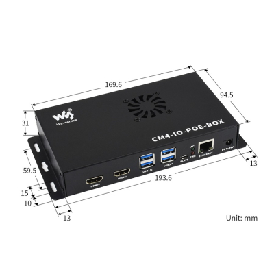 Raspberry Pi CM4 - PoE Mini-PC (Type A)
