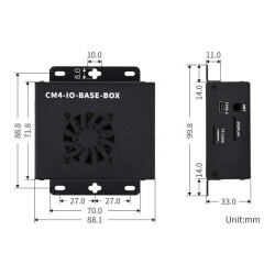 Raspberry Pi - Mini Base PC Kit ohne CM4
