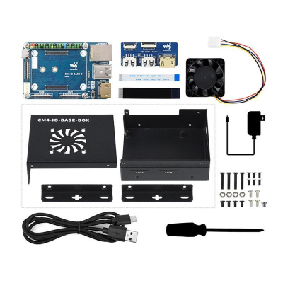 Raspberry Pi CM4 - Mini Base PC Kit inkl. Raspberry Pi CM4 mit WLAN, 2GB RAM & 16GB Flash (eMMC)