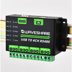 Industrial USB - 4 Channel RS485 Signal Converter - Wall -/ Rail Mount Support - bidirectional