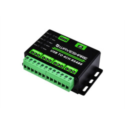 Industrial USB - 4 Channel RS485 Signal Converter - Wall -/ Rail Mount Support - bidirectional