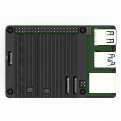 EDATec Raspberry Pi 5 Open Aluminium Kühlkörper Gehäuse Schwarz