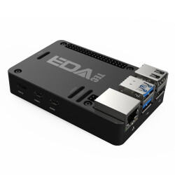 EDATec Raspberry Pi 5 Full Aluminium Kühlkörper Gehäuse Schwarz