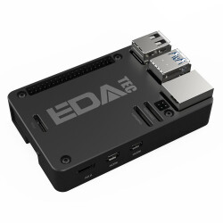 EDATec Raspberry Pi 5 Full Aluminium Kühlkörper Gehäuse Schwarz