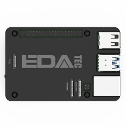 EDATec Raspberry Pi 5 Full Aluminium Kühlkörper Gehäuse Schwarz