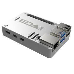 EDATec Raspberry Pi 5 Full Aluminium Kühlkörper Gehäuse Silber