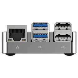 EDATec Raspberry Pi 5 Full Aluminium Kühlkörper Gehäuse Silber