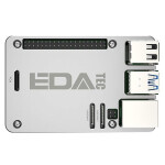 EDATec Raspberry Pi 5 Full Aluminium Kühlkörper Gehäuse Silber