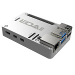 EDATec Raspberry Pi 5 Full Aluminium Kühlkörper Gehäuse Silber
