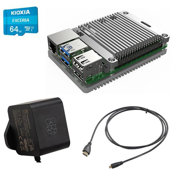 Raspberry Pi 5 8GB Raspberry Pi 5 8GB - Open Aluminium Case Kit - Silver