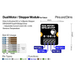 Dual- / Einzel-Bipolarer Schrittmotormodul für Yukon - DRV8424P Dual H-Brücken-Treiber