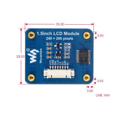 1,5 Zoll IPS LCD Display Modul - 240×280px - SPI - 262K Farben - NV3030B
