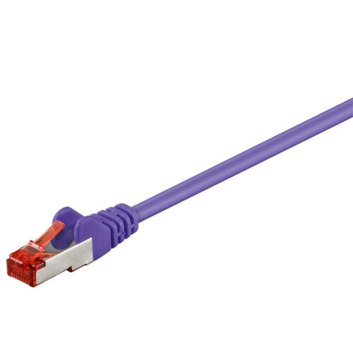 CAT6 Patchkabel S/FTP - doppelte Schirmung - 10Gbit - Violett