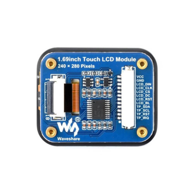 1.69" Rund LCD Touch Display Modul - 240×280 - 262k Farben - IPS, SPI, I2C