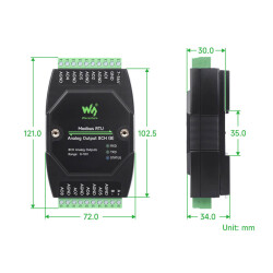 Industrieller 8-Kanal Modbus RTU Analog Spannungausgang