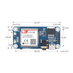 LTE 4G GPS HAT für Raspberry Pi - A7670E Modul