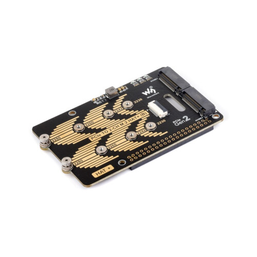 Dual Channel PCIe zu M.2 NVMe Adapter HAT für Raspberry Pi 5