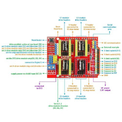 Motor Driver Carrier Shield für UNO - MEGA für CNC und 3D-Print mit 12-36 VDC