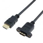 HDMI Male to Female Extension Cable for Panel Mount - 30cm