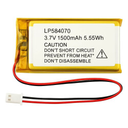 Lithium Polymer LiPo Batterie - 3.7V 1500mAh - JST-PH 2mm...