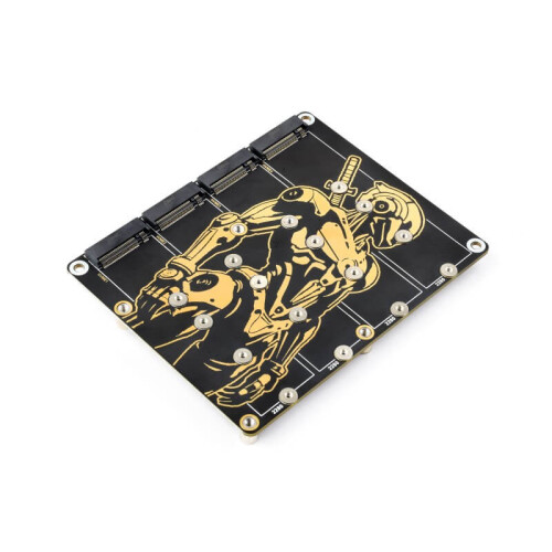 PCIe zu 4-Kanal M.2 NVMe SSD Adapterleser für Raspberry Pi 5