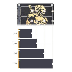 PCIe zu 4-Kanal M.2 NVMe SSD Adapterleser für Raspberry Pi 5