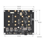 PCIe zu 4-Kanal M.2 NVMe SSD Adapterleser für Raspberry Pi 5