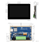 ESP32-S3 5 Zoll LCD Touch Display Board, 1024x600 - CAN - RS485 - I2C - WiFi - BLE 5
