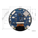 ESP32 S3 2,1 Zoll gebogene rundes Touch LCD Entwicklungsboard