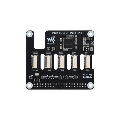 PCIe zu 4-Ch PCIe FFC Adapter HAT für Raspberry Pi 5