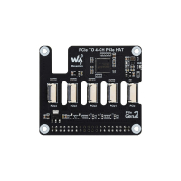 PCIe zu 4-Ch PCIe FFC Adapter HAT für Raspberry Pi 5