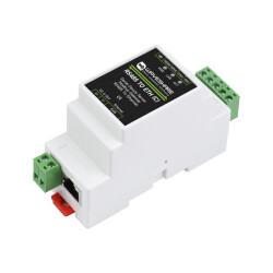 Waveshare RS485-zu-Ethernet Serial Server (C) – 6–36 V, Isolation, DIN-Rail