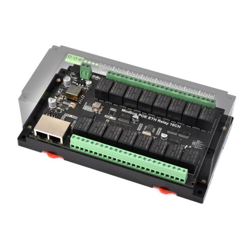 Waveshare 16-Kanal Ethernet-Relais – Modbus RTU/TCP & PoE