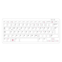 Raspberry Pi Tastatur - Deutsch - Rot - Weiß