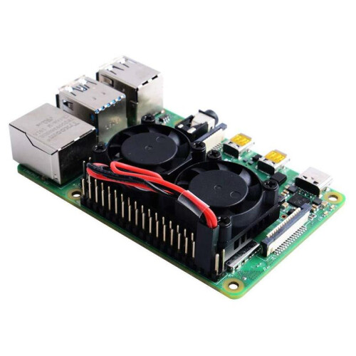 Dual Fan with Heatsink for Rasperry Pi