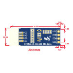 OLED 0.91" I2C LCD Display Weiß