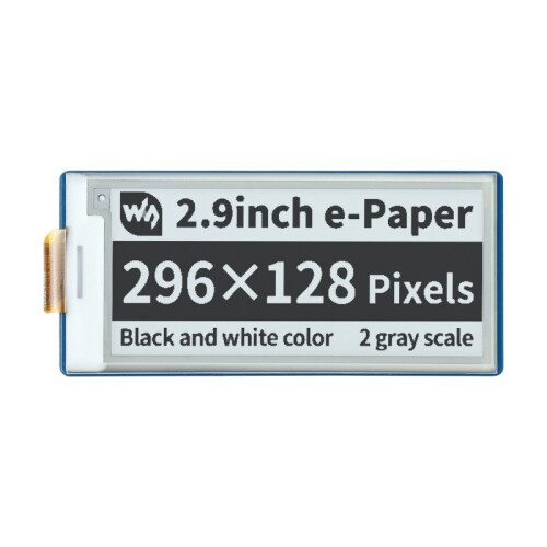 Pico 2.9" E-Paper SPI LCD Display 296x128 Schwarz - Weiß für Raspberry Pi Pico