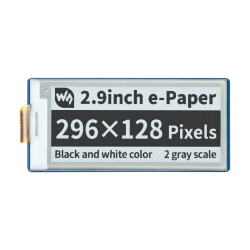 Pico 2.9" E-Paper SPI LCD Display 296x128 Schwarz -...