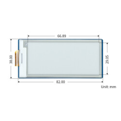 Pico 2.9" E-Paper SPI LCD Display 296x128 Schwarz - Weiß für Raspberry Pi Pico