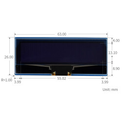 Pico 2.23" OLED 128x32 SPI I2C