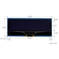 2.23 Zoll OLED Display für Raspberry Pi Pico - 128x32px - SPI - I2C