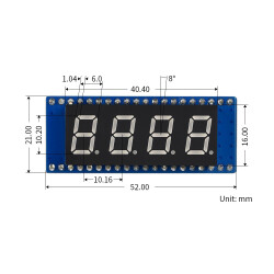 Pico 4-Digit 8 Segment Display Modul SPI