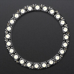 NeoPixel Ring - 24 x 5050 RGBW LEDs w/ Integrated Drivers - Warm White - ~3000K