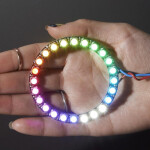 NeoPixel Ring - 24 x 5050 RGBW LEDs w/ Integrated Drivers - Warm White - ~3000K