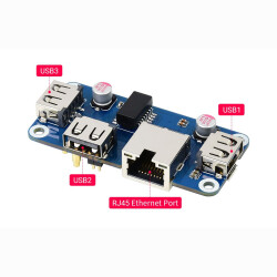Raspberry Pi Zero 2 W mit Ethernet - USB HAT und Gehäuse
