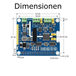 2-Kanal Isolierter CAN FD HAT for Raspberry Pi