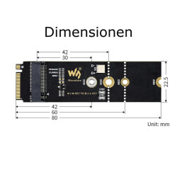 M.2 M KEY zu A KEY Adapter